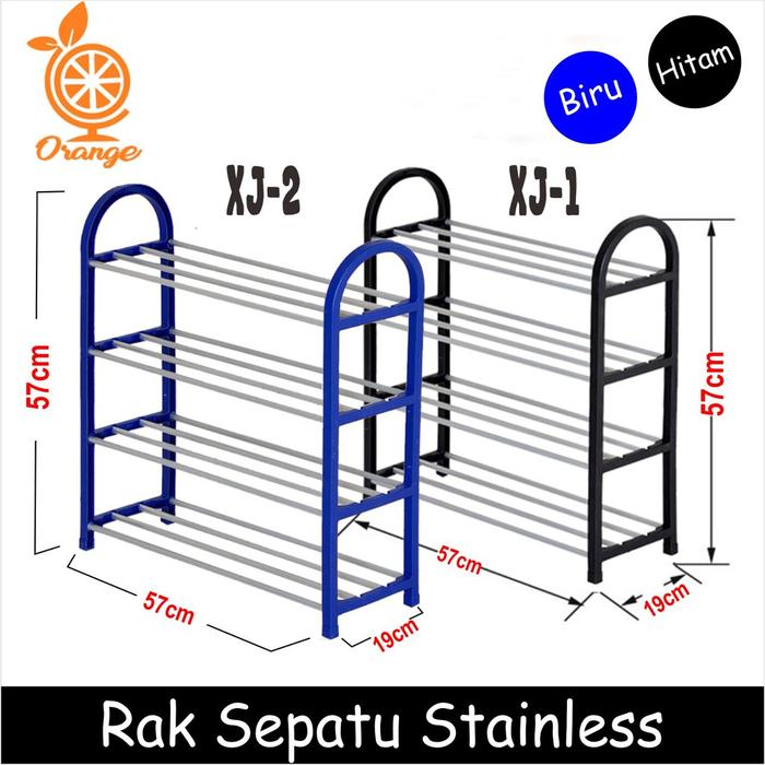 Rak Serbaguna Rak Sepatu Rak Dapur Rak Multifungsi 4 Susun Stainless