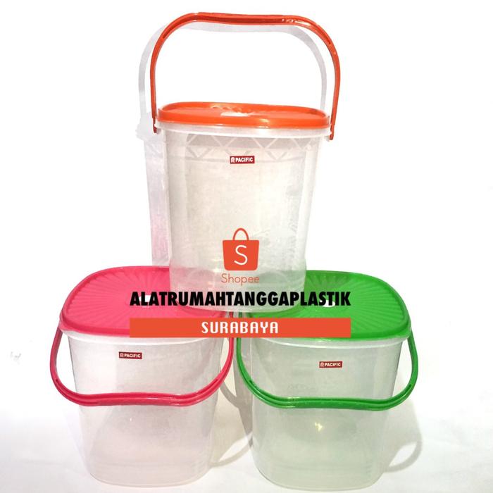 1 Pc Toples Plastik 12 Liter Segi / Toples 12Liter Kotak / Toples