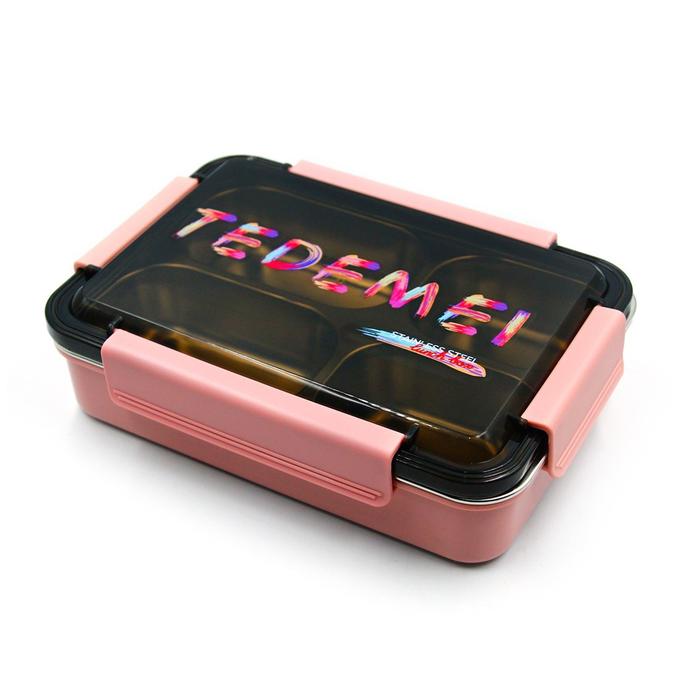 Lunch Box Kotak Makan 4 Sekat Stainless Tedemei