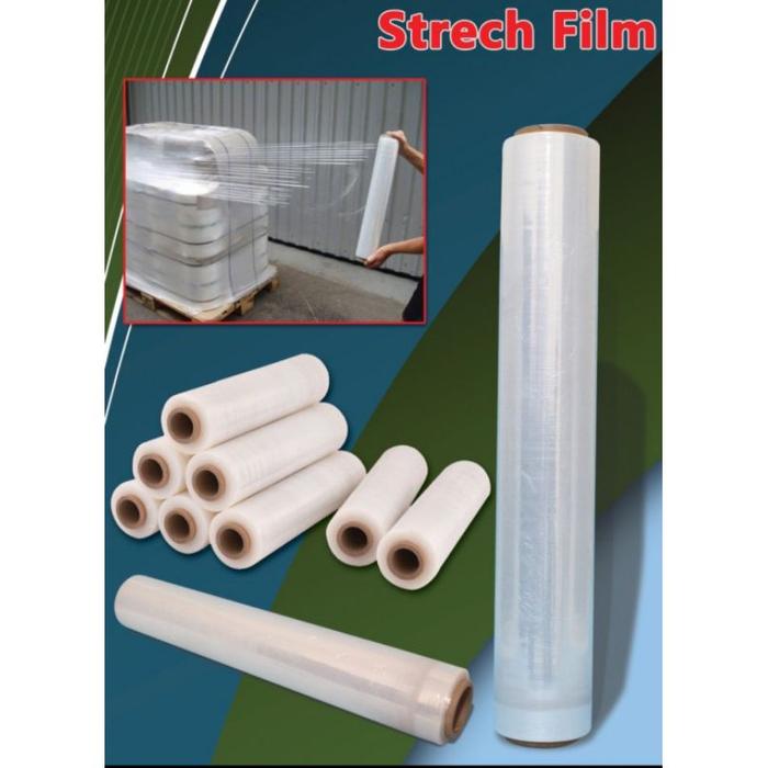 Strech Film Bening Hitam Putih / Plastik Wrapping Makanan Barang Roll
