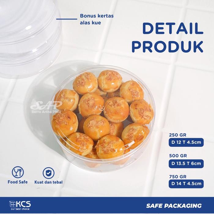 Toples Kcs Bundar 250Gr | Toples Kue Kering | Toples Kue Lebaran |