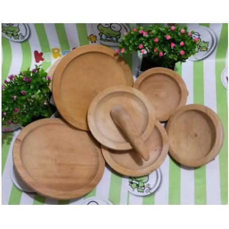 Cobek Kayu Jati / Cobek Dan Ulekan / Macam Macam Cobek Kayu / Ulekan
