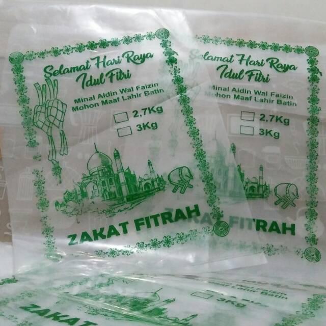 Grosir - Plastik Pp Bening Kemasan 3 Kg/Sablon Zakat/Idul