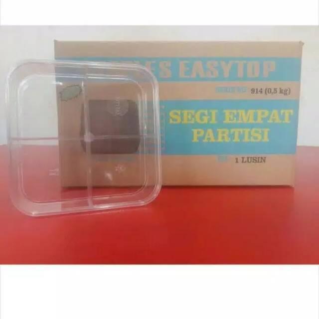 Easytop Toples Bulat Sekat 5 Merah (1201) Toples Sekat 3 (317) Toples