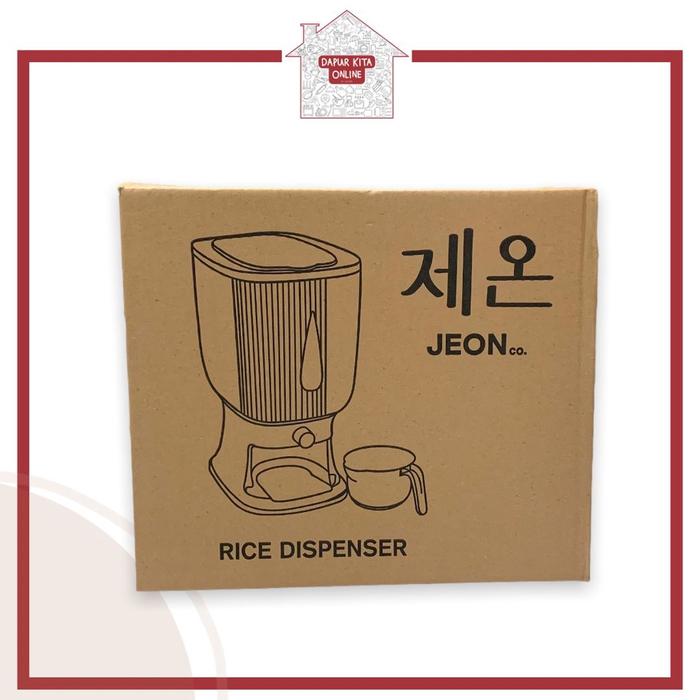 Dispenser Beras 10L Jeon / Rice Dispenser Otomatis / Wadah Beras Anti