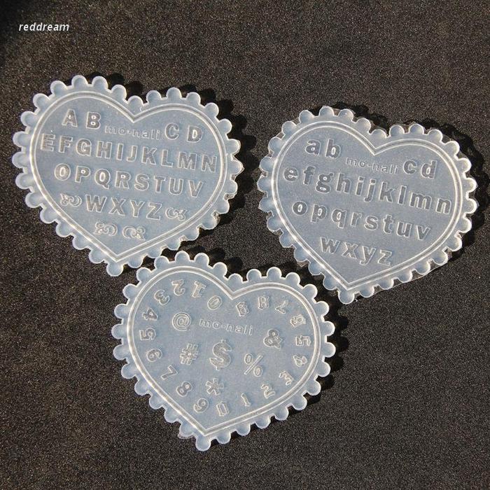 Redd Letters Nail Art Decoration Epoxy Resin Mold Nails Stickers