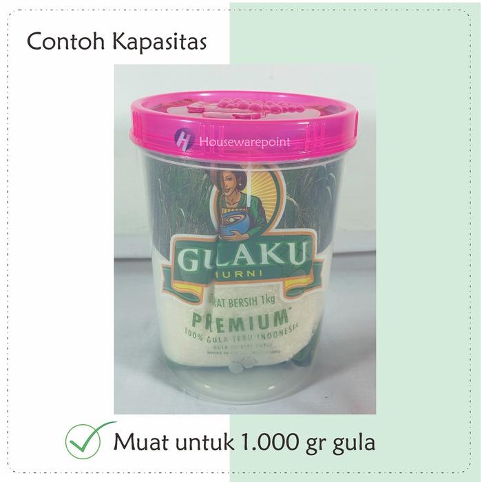 6 Pcs Toples Plastik Drat 1500 Gr/ Toples Anggur/ Toples Plastik Putar