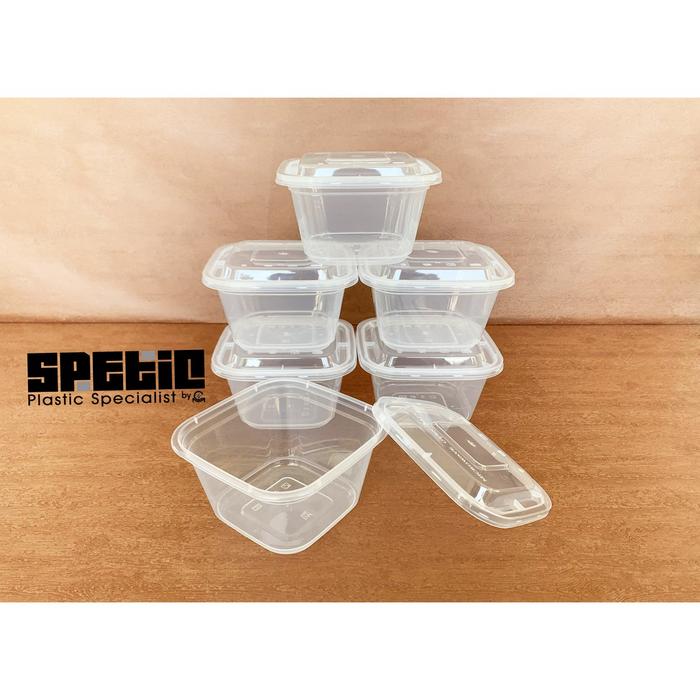 Tinwall Square Dm 500Ml / Tepak Makan Kotak 500 / Tempat Salad /