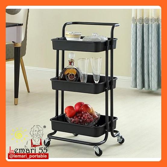 Rak Susun Dengan Roda /Rak Troli Serbaguna /Rak Salon / Organizer Rack