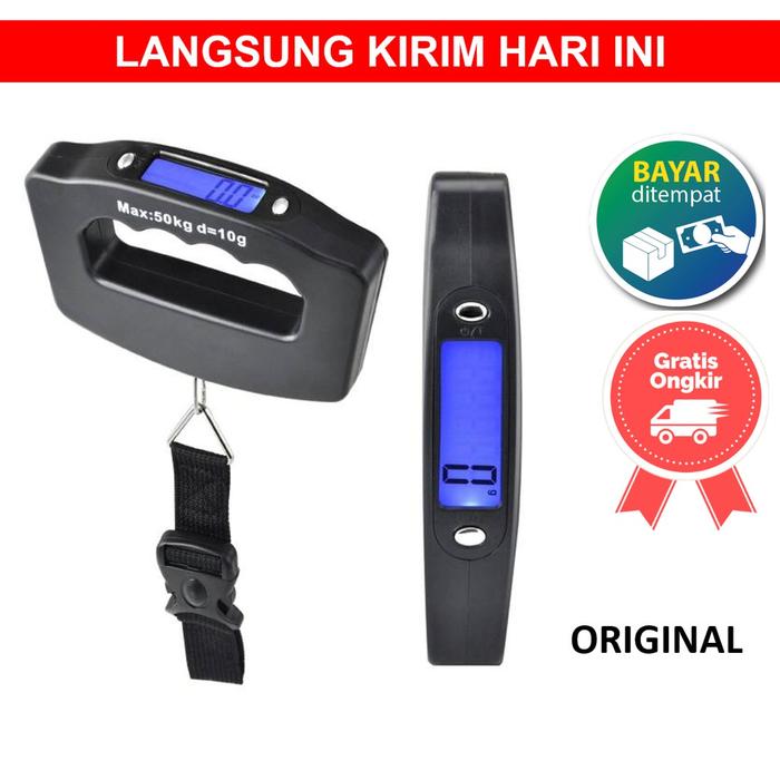 Alat Timbang Penimbang Timbangan Koper Tas Travel Digital 50 Kg