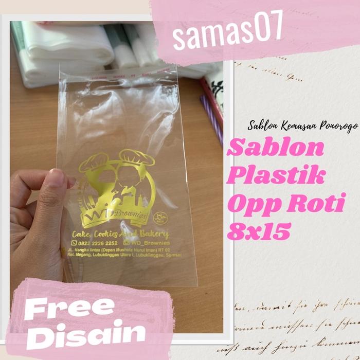 Sablon Plastik Opp 8X15 Sablon 1000Pcs, Sablon Plastik Opp Roti,