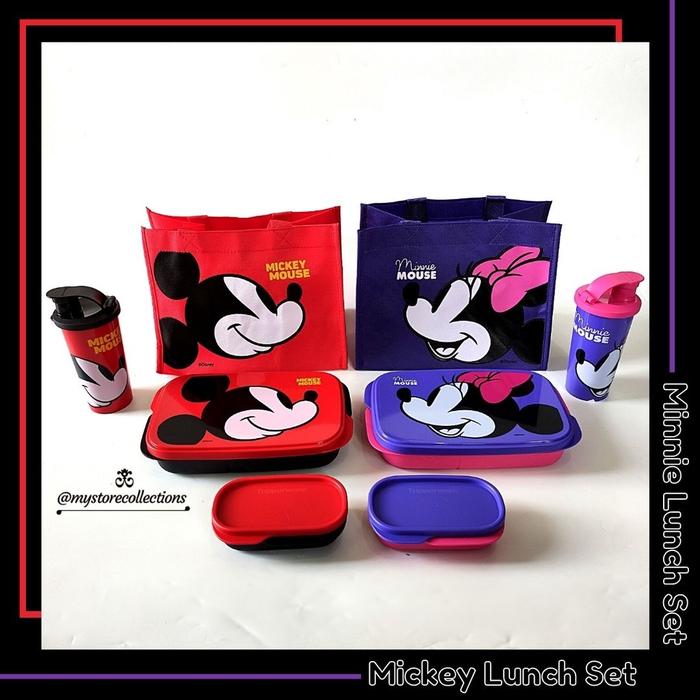 Mickey Minnie Lunch Set ( Bekal Makan - Botol Minum ) Disney