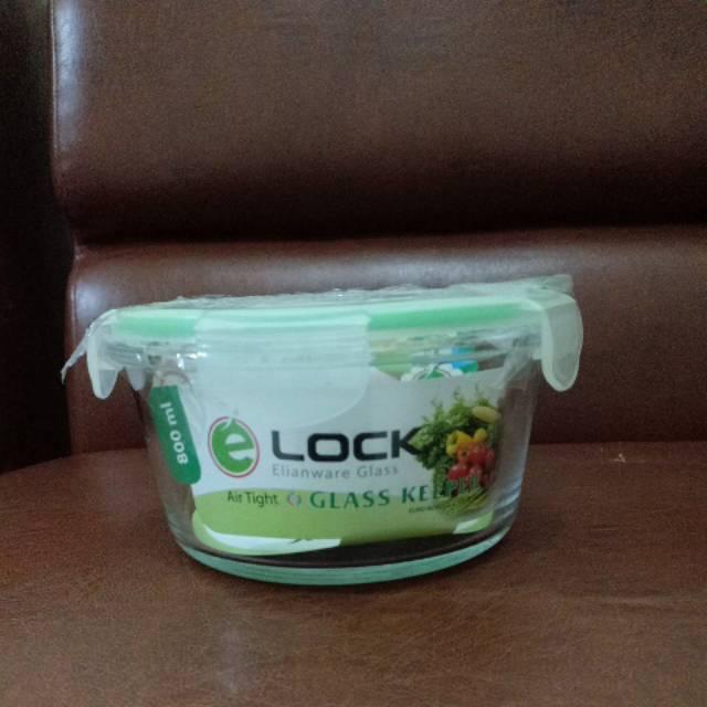 Kotak Makan Kaca Bulat Elianware 800 Ml