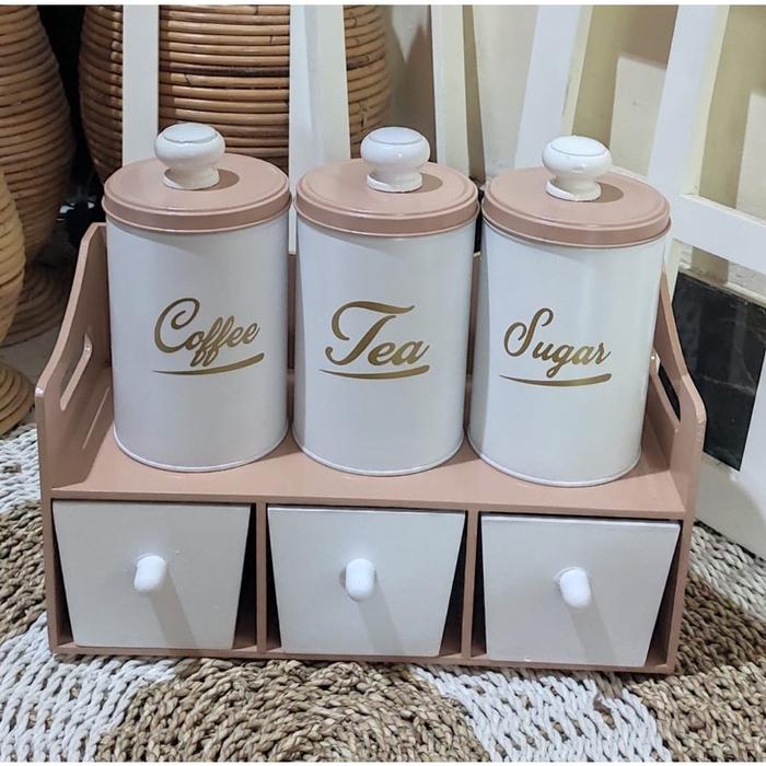 Toples Dapur ( Kapasitas 1L ) Toples Saja 1 Set Isi 3Pcs