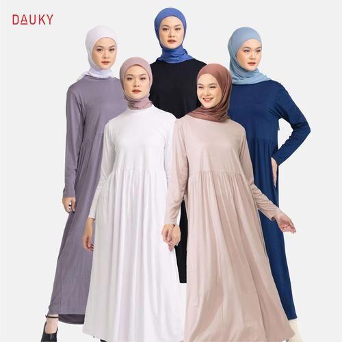 Dauky Gamis Spandex Rayon Inner Dress Laudya (kerut pinggang)