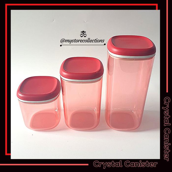 Crystal Canister Gold / Ungu / Merah / Pink ( Toples ) Tupwr