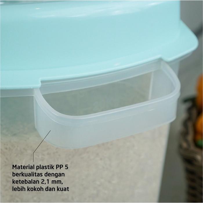 Technoplast Rice Keeper 20Kg | Wadah Penyimpanan Beras Plastik Praktis