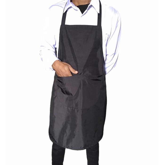 Celemek Apron Dapur / Apron Hitam Motif / Celemek Anti Air / Appron
