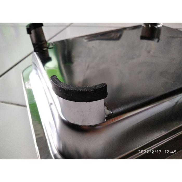 Fast Food Dish /Serving Dish Kotak Stainless Stell Tutup Full Kaca