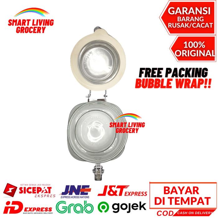 Toples Kaca Kedap Udara Wadah Tempat Penyimpanan Makanan Bumbu Toples