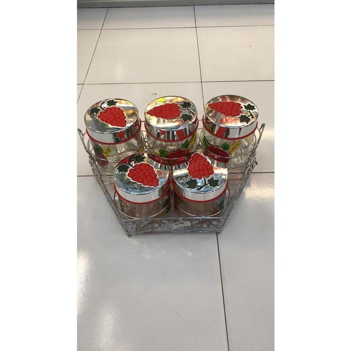 Toples Kue Set Kaca/Toples Lebaran Ivy With Rak