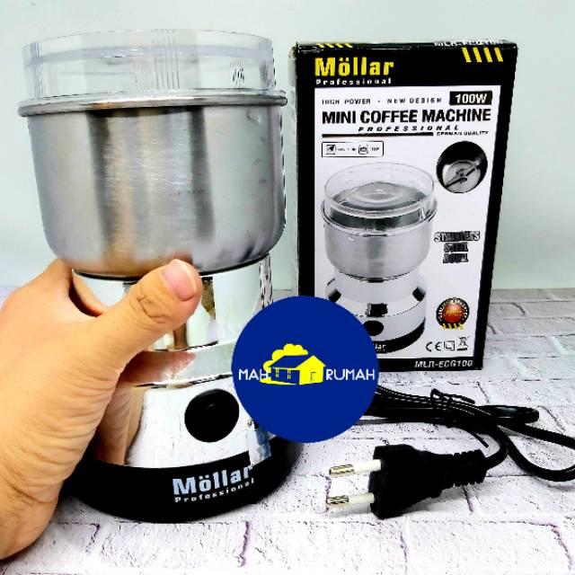 Mini Coffee Grinder Mesin Giling Biji Kopi Bumbu Dapur - Mollar Ecg100