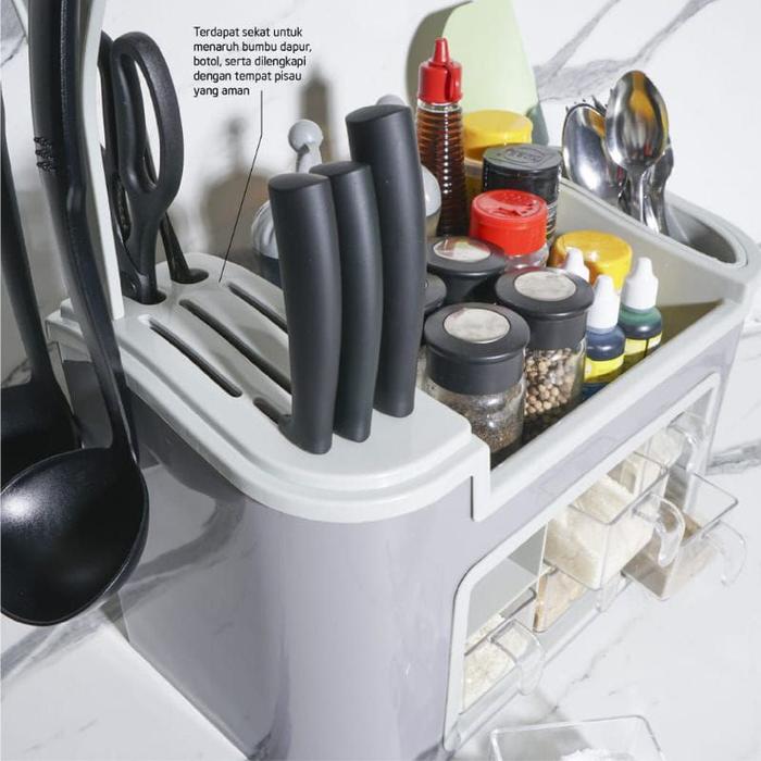Tempat Bumbu Technoplast Seasoning Storage | Rak Bumbu Wadah Bumbu