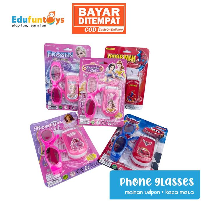 Edufuntoys - Phone Glasses Toys/ Mainan Telpon Anak Dan Kacamata Anak/ Frozen Princess