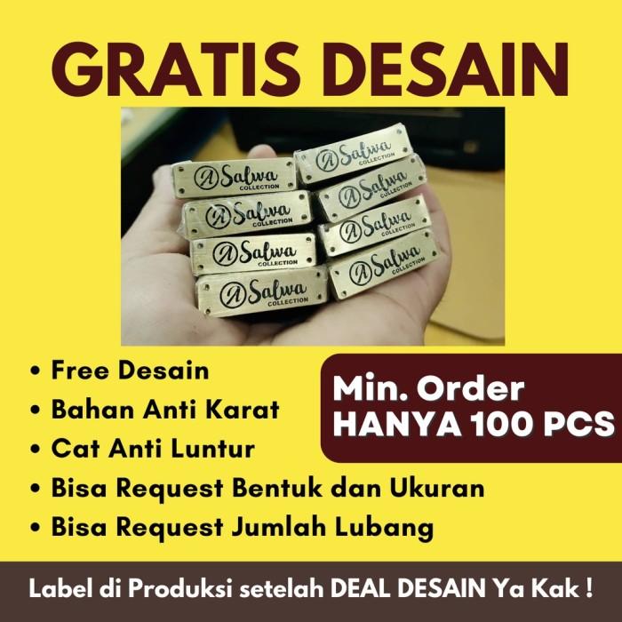 PLAT LABEL UNTUK MERK BRAND GAMIS HIJAB JILBAB CUSTOM