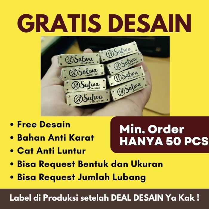PLAT LABEL UNTUK MERK BRAND GAMIS HIJAB JILBAB KERUDUNG BAJU CUSTOM