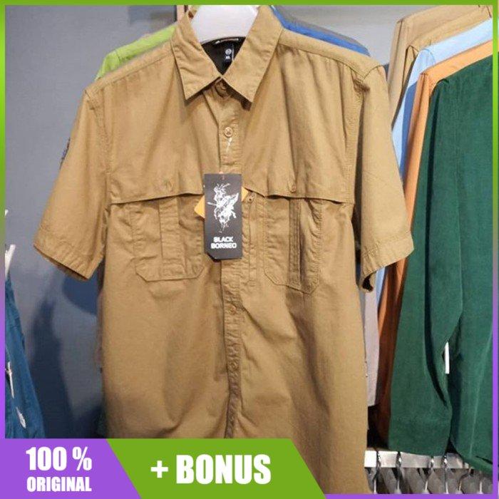 Kemeja Eiger Black Borneo Kalamantara Shirt Brown Coklat H338 07 Ori