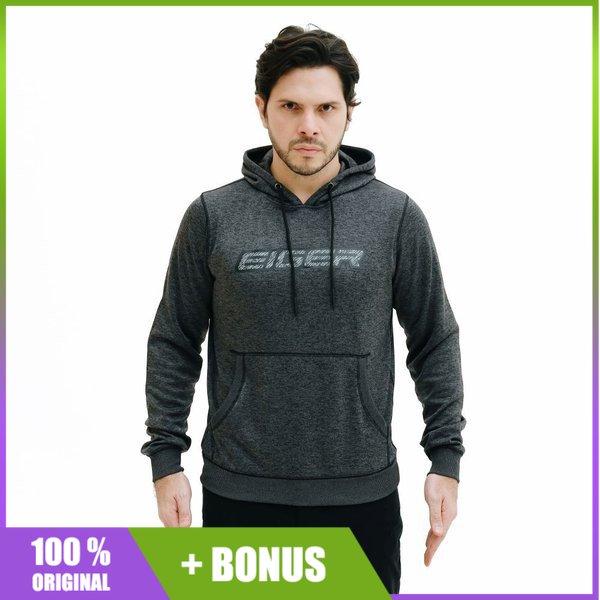 Sweater Hoodie Eiger X-RUSTLE Jacket Dark Grey Abu Tua 91000 6542 ORI
