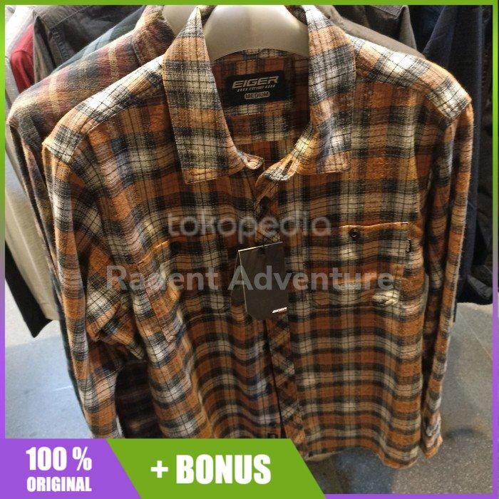 Kemeja Flannel Eiger X RIVERSIDE Shirt Yellow Kuning 91000 7567 Ori