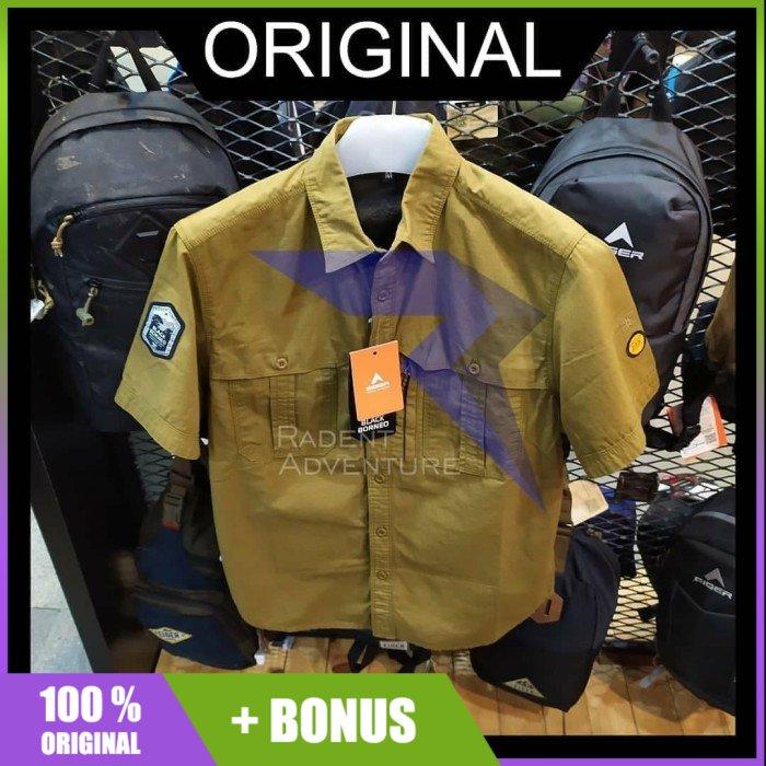 Kemeja Eiger Black Borneo Kalamantara SS Shirt Brown Coklat H338 ORI