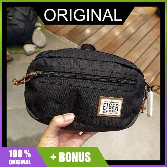 Tas Eiger Grapnel Pounch Bag Black Hitam 91000 5077 Original Tas Cowok