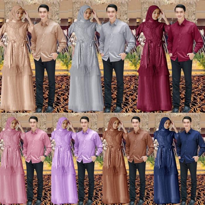 SET JUMBO 2IN1 LESLAR L - XXL GAMIS COUPLE MUSLIMAH BIG SIZE MT23