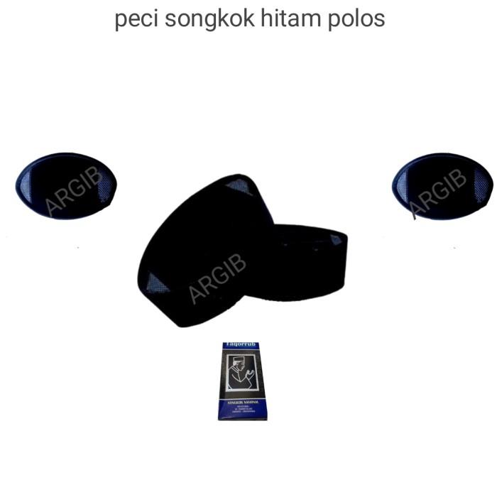 peci hitam polos/peci taqorub/peci anak hitam/peci hitam dewasa/peci