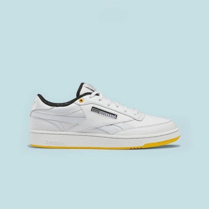SEPATU REEBOK CLUB C REVENGE JURASSIC WORLD WHITE SILVER GOLD (HQ6205)