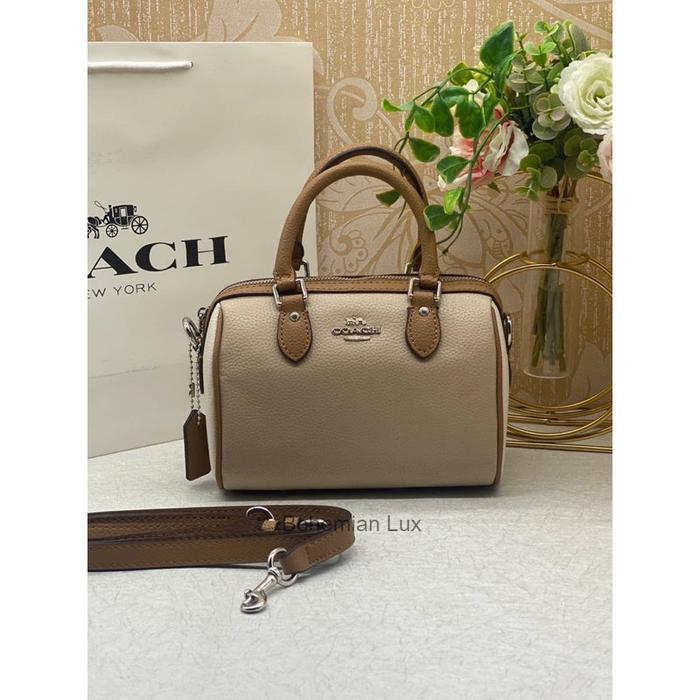 COACH Mini Rowan Satchel Crossbody Top Handle Bag In Colorblock