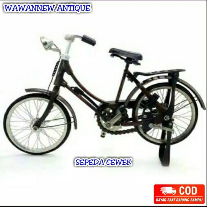 Ready Termurah Miniatur Sepeda Onthel Cewek Antik