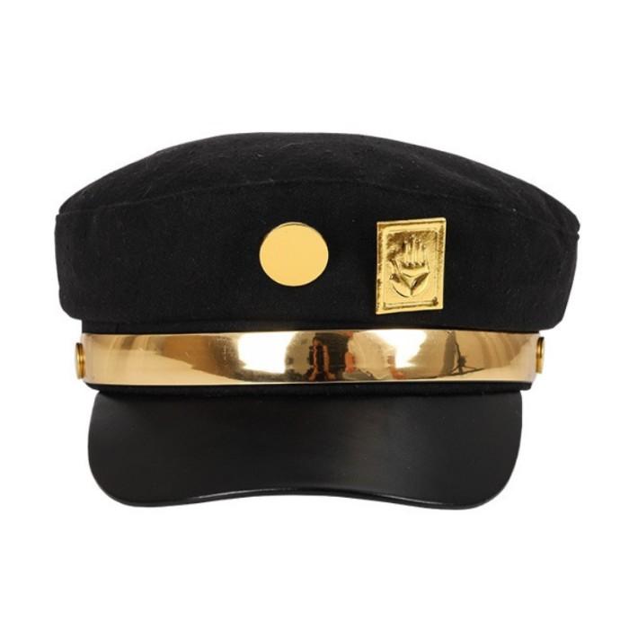 Topi cosplay anime jojo bizarre adventure kujo jotaro hitam ada pin