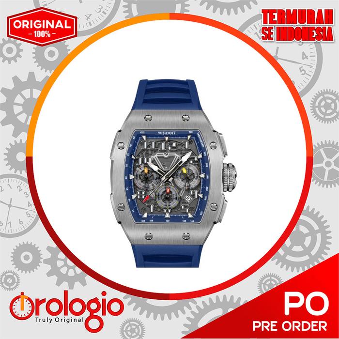 WISHDOIT RACING | GT CHRONO-SILVERY WATCH (BLUE STRAP)