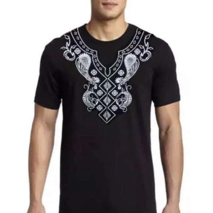 Baju KOKO kaos lebaran muslim pria 3D islam islami sorban / CORAK ORI