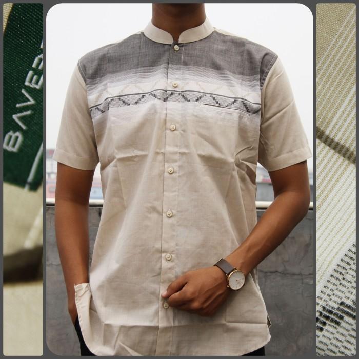 Baju Koko Pria Baverre Lengan Pendek Motif Bordir 13 Baju Muslim Pria