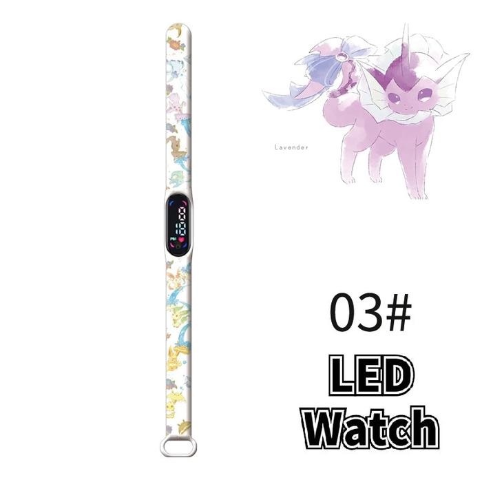 Jam Tangan Anak-anak Pokemon Anime Eevee Mainan Action Figure Jam