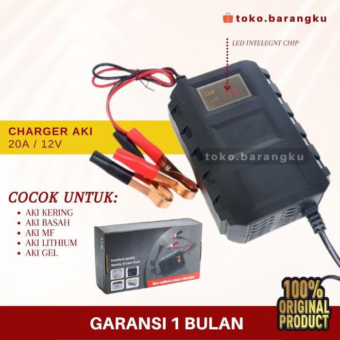Charger Aki 12V 20 Ampere Motor Mobil Otomatis Cas Aki Repair ORI