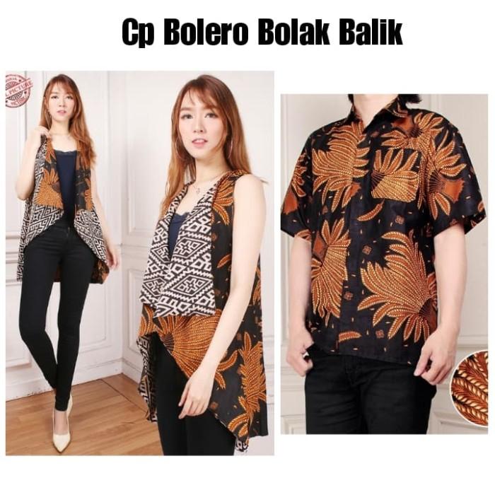 Couple Atasan Blazer Sari Blouse Cardigan Outer Dan Kemeja Batik Pria