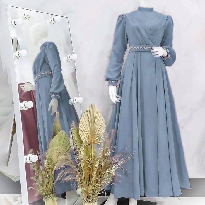 Maxy Dress Clara L Xl Xxl Matt Shakila Aplikasi Mutiara Tembak Dipingg