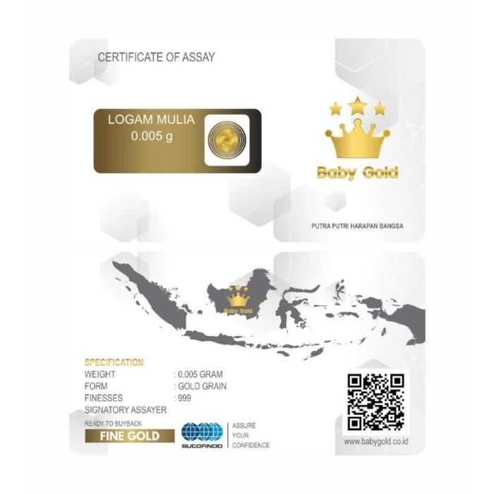 Emas Baby Gold Logam Mulia Mini 0,005 Gram