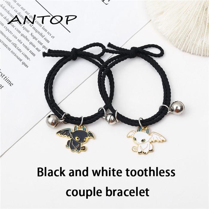 2Pcs Gelang Couple Magnet Gelang Kapel Elastis Pasangan Pria Dan